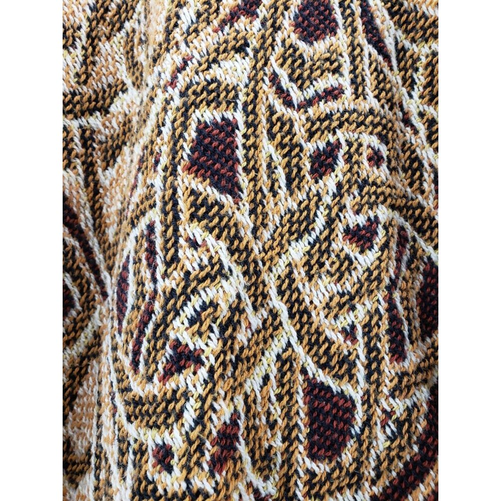 Woven Celtic Knot Cape Poncho Earth Tones OS Loomcraft Ren Fair Festival Irish - Picture 10 of 16